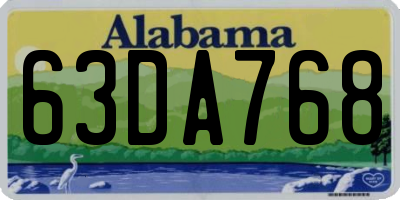 AL license plate 63DA768