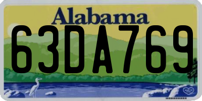 AL license plate 63DA769