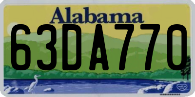 AL license plate 63DA770