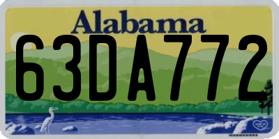 AL license plate 63DA772