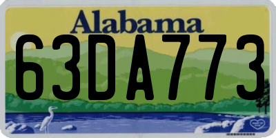 AL license plate 63DA773