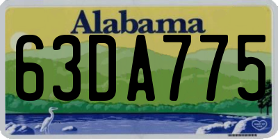 AL license plate 63DA775