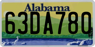 AL license plate 63DA780