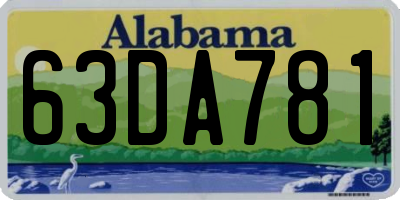 AL license plate 63DA781