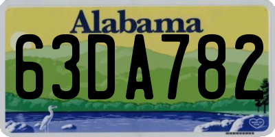 AL license plate 63DA782