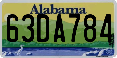 AL license plate 63DA784