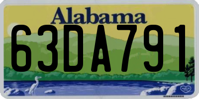 AL license plate 63DA791