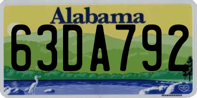 AL license plate 63DA792