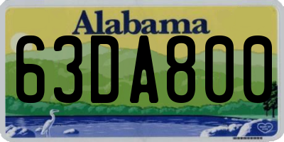 AL license plate 63DA800