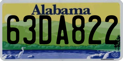 AL license plate 63DA822