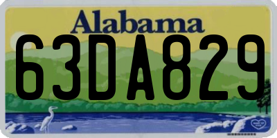 AL license plate 63DA829