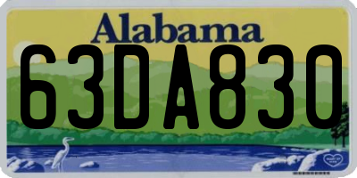 AL license plate 63DA830