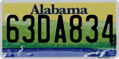 AL license plate 63DA834