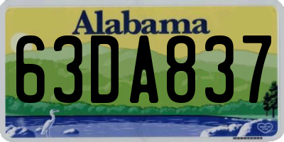 AL license plate 63DA837