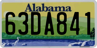 AL license plate 63DA841