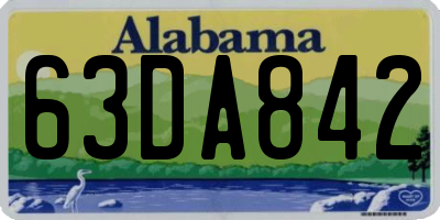 AL license plate 63DA842