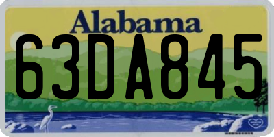 AL license plate 63DA845
