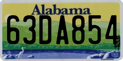 AL license plate 63DA854