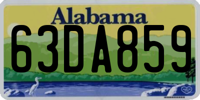 AL license plate 63DA859