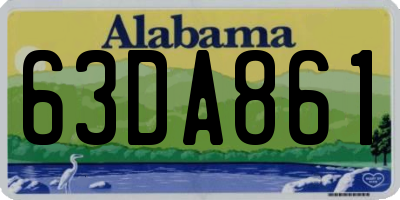 AL license plate 63DA861
