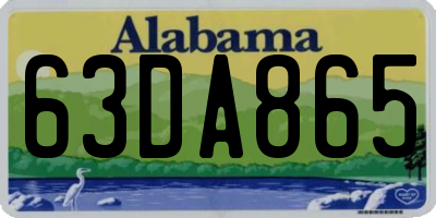 AL license plate 63DA865