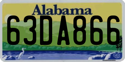 AL license plate 63DA866
