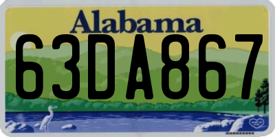 AL license plate 63DA867