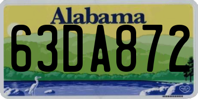 AL license plate 63DA872