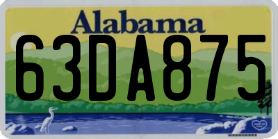 AL license plate 63DA875