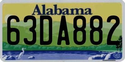 AL license plate 63DA882