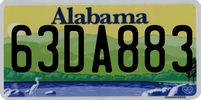 AL license plate 63DA883