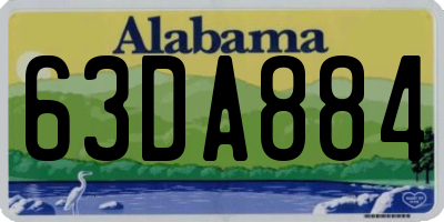 AL license plate 63DA884