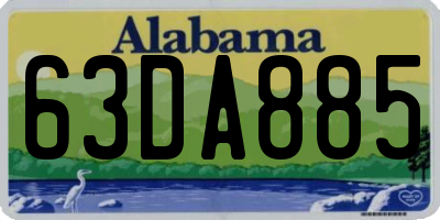 AL license plate 63DA885