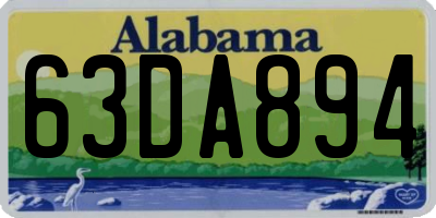 AL license plate 63DA894