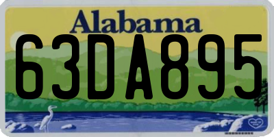 AL license plate 63DA895