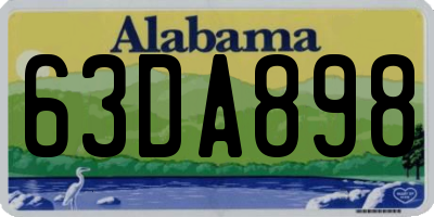 AL license plate 63DA898