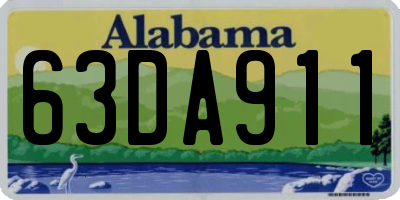 AL license plate 63DA911