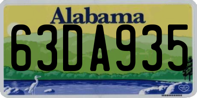 AL license plate 63DA935