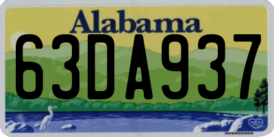 AL license plate 63DA937