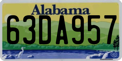 AL license plate 63DA957