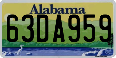 AL license plate 63DA959