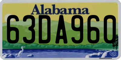 AL license plate 63DA960