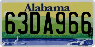 AL license plate 63DA966