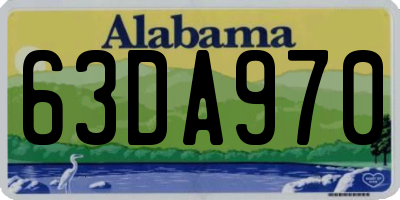 AL license plate 63DA970