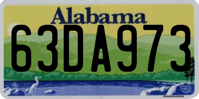 AL license plate 63DA973