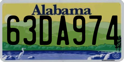 AL license plate 63DA974