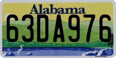 AL license plate 63DA976