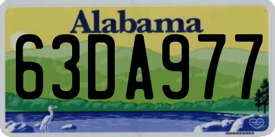 AL license plate 63DA977