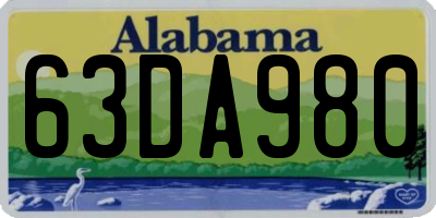 AL license plate 63DA980