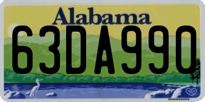 AL license plate 63DA990
